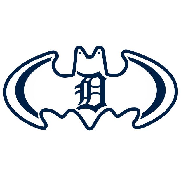 Detroit Tigers Batman Logo iron on transfers